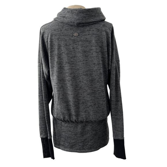 Athleta Grey Robin Cowl Neck Pullover Sweatshirt XS Batwing Fit Loungewear - Picture 5 of 6